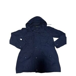 Lauren Ralph Lauren Navy Blue Hooded Anorak Parka Jacket Women's Sz Medium